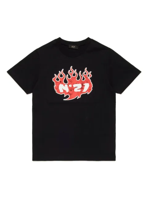 Nº21 Kids logo-print T-shirt