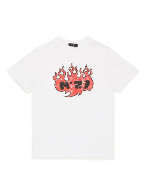 Nº21 Kids logo-print T-shirt