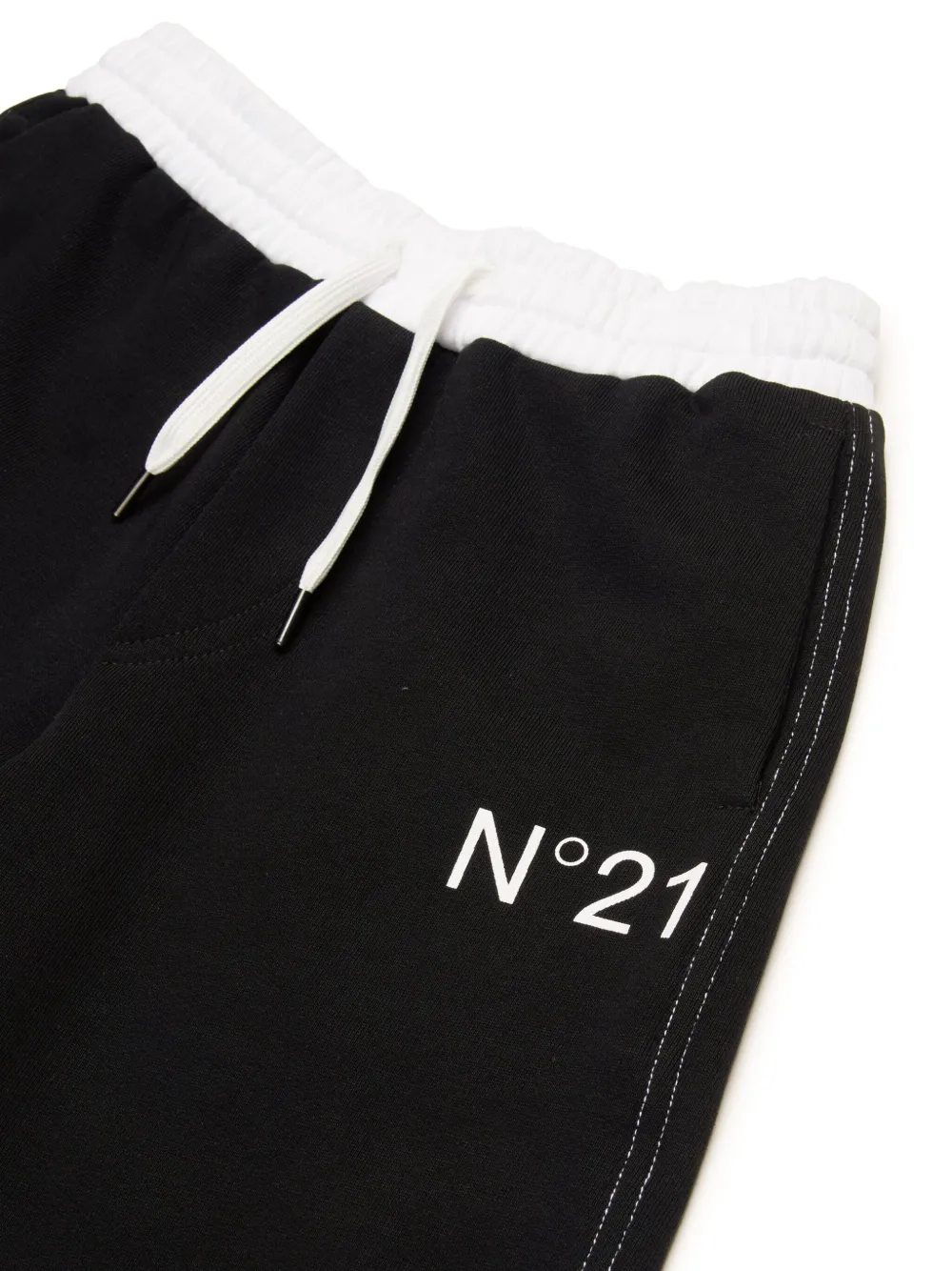 N°21 Logo-print Shorts In Black