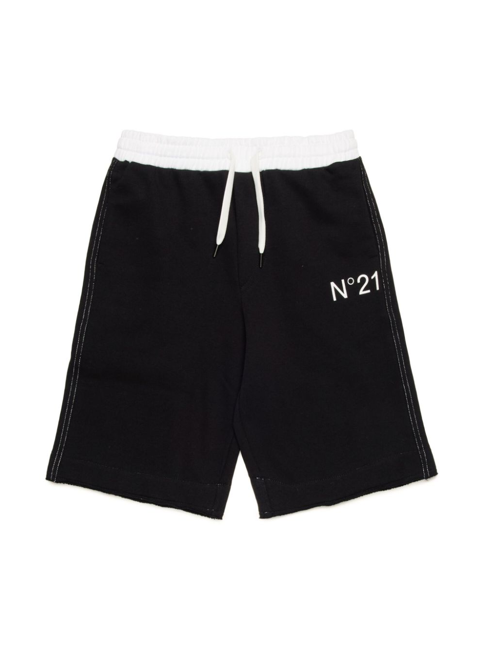 Nº21 Kids logo-print shorts - Black