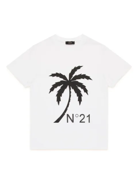 Nº21 Kids logo-print T-shirt