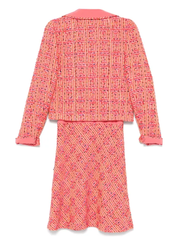 open lace back dress Elle Pink Pearl Tweed Dress (Adult) – Milo & Lily Boutique main image 0