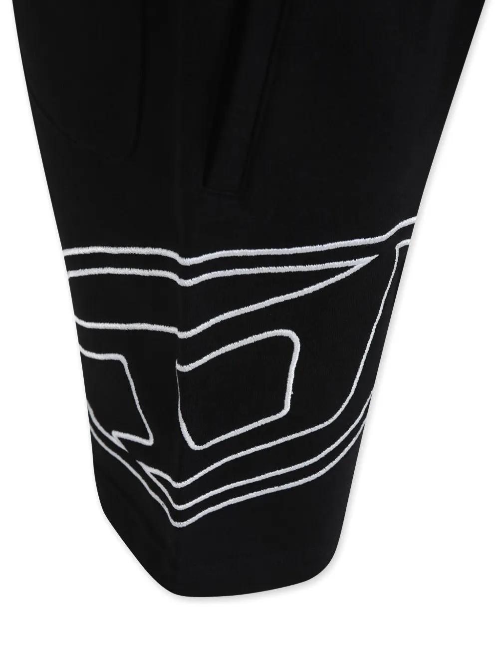 Diesel Kids Shorts met geborduurd logo Zwart