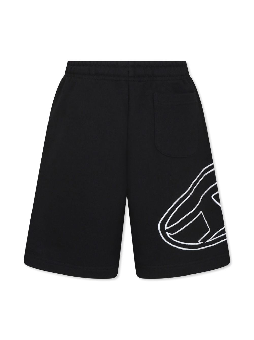 Diesel Kids logo-embroidered shorts - Black