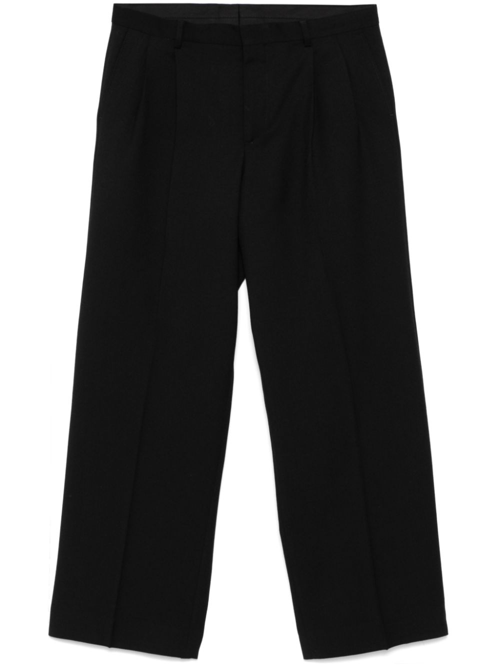 Sunflower wide-leg pleated trousers – Black