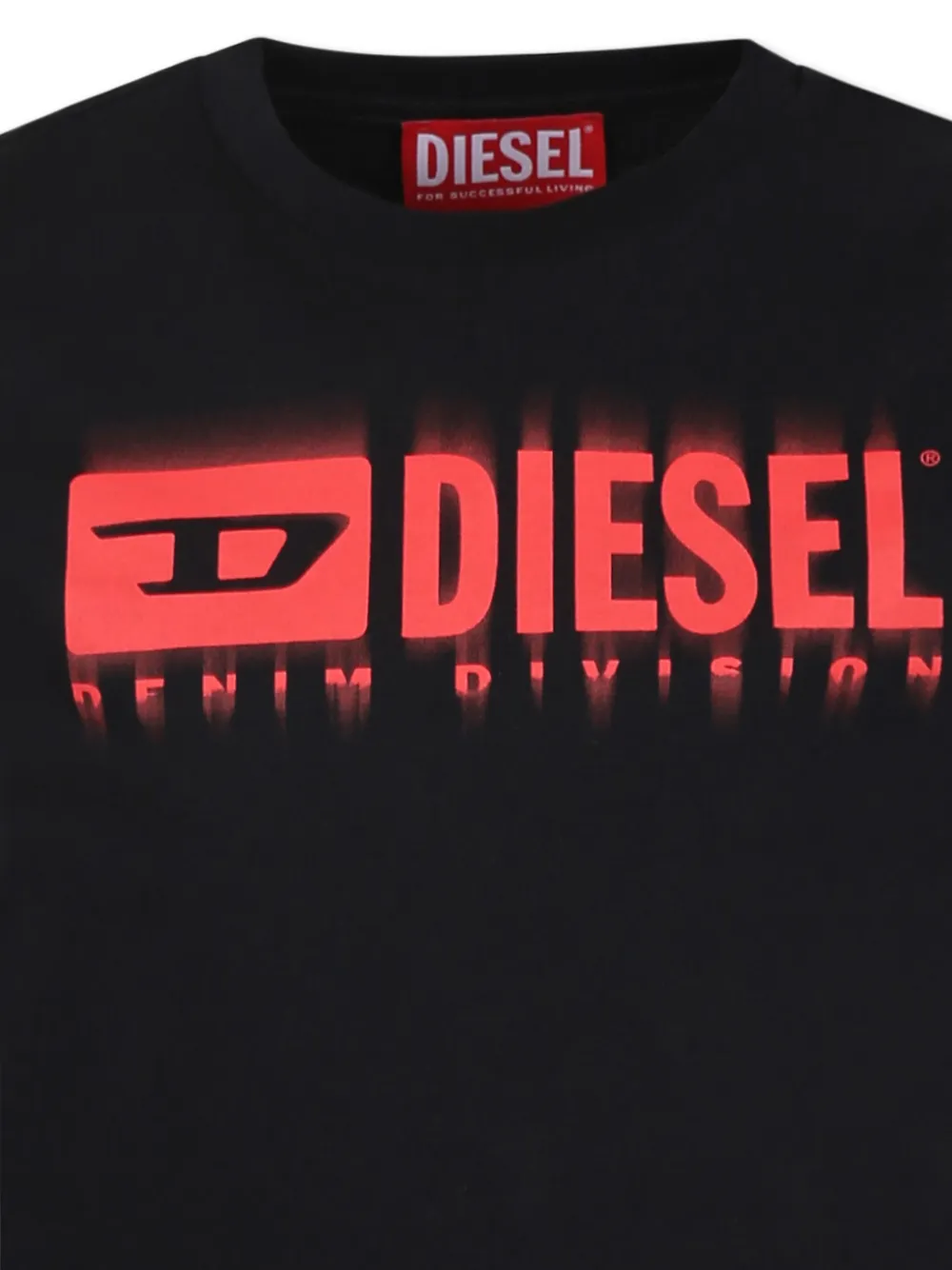Diesel Kids T-shirt met logoprint Zwart