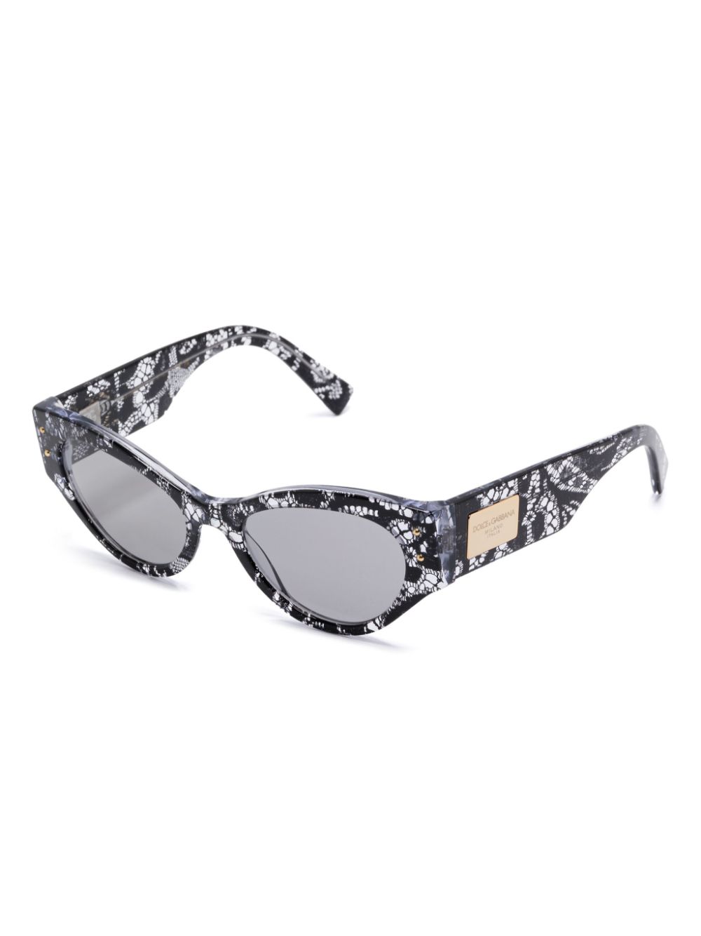 Dolce & Gabbana Eyewear Zonnebril met logoplakkaat - Zwart