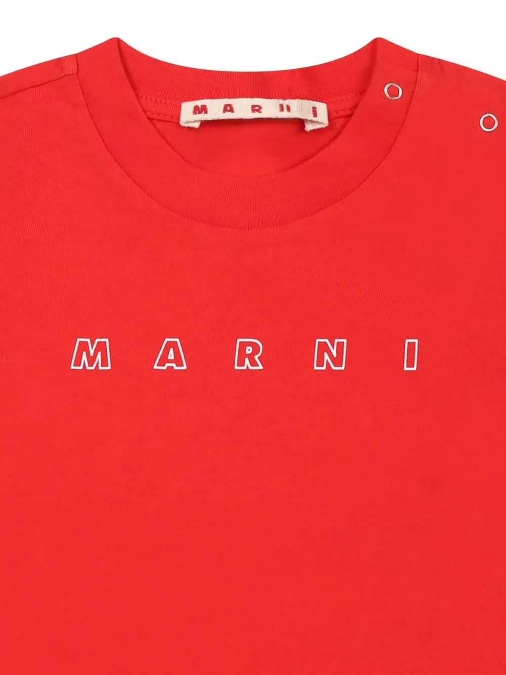 Marni Kids T-shirt met logoprint Rood