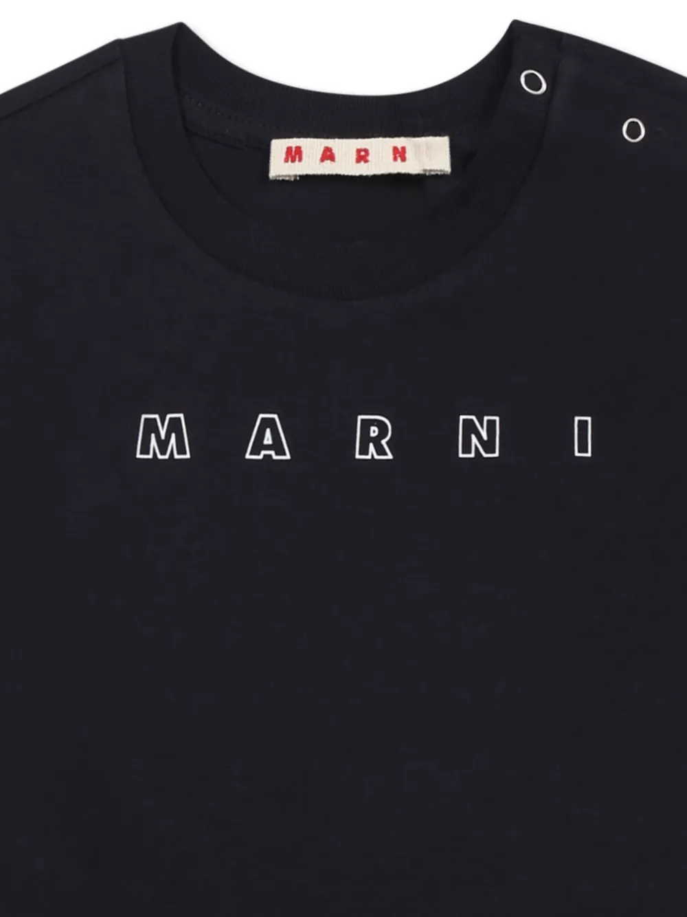 Marni Kids T-shirt met logoprint Blauw