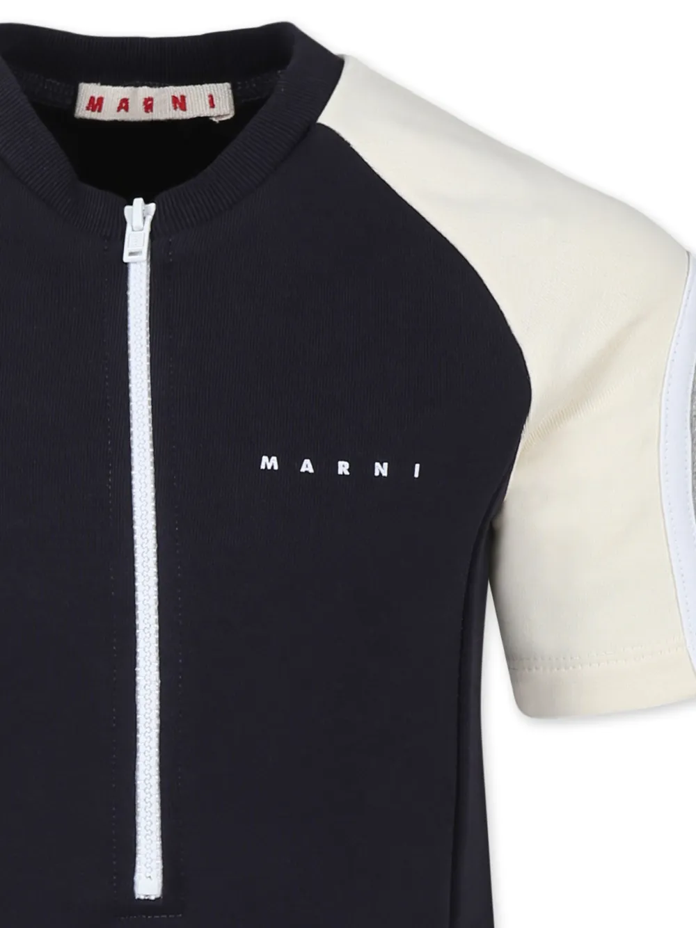 Marni Kids Flared jurk met rits Blauw