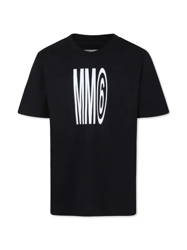 MM6 Maison Margiela Kids ロゴ Tシャツ | ブラック | FARFETCH JP