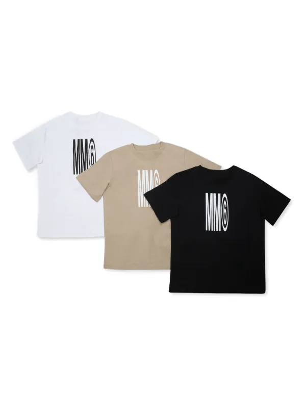 MM6 Maison Margiela Kids ロゴ Tシャツ | ブラック | FARFETCH JP