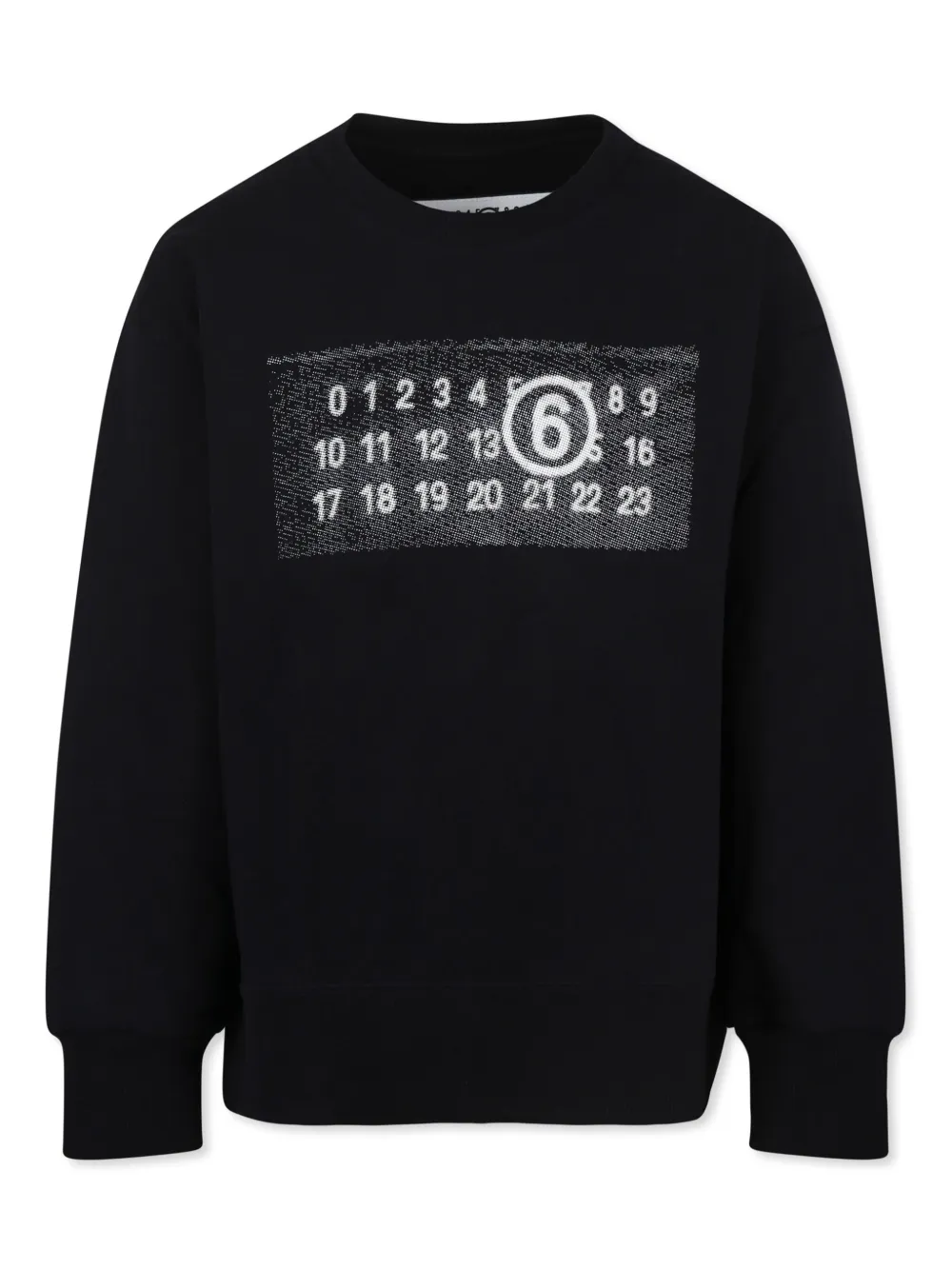 Mm6 Maison Margiela Round-neck Sweatshirt In Black