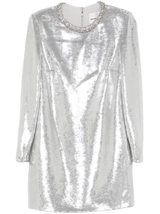 roland mouret grey dress Square Neck Peplum Taffeta Gown Grey – Roland Mouret main image 1