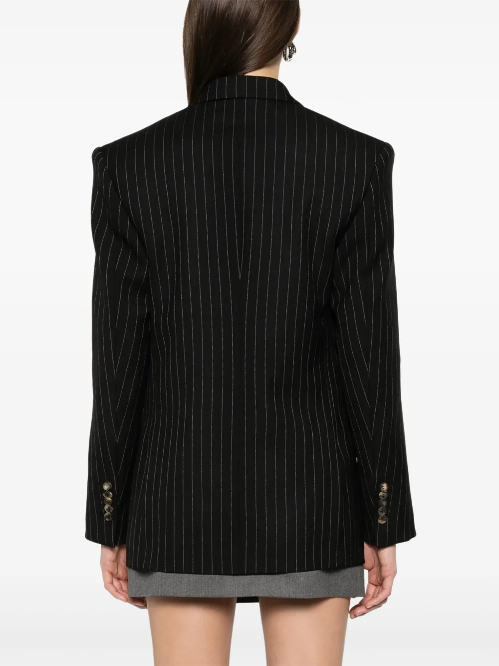 Shop Wardrobe.nyc Double-breasted Blazer In Schwarz