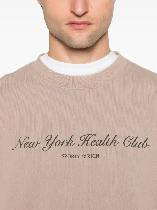 Sporty & Rich NY Health Club Sweatshirt | Neutrals | FARFETCH GE