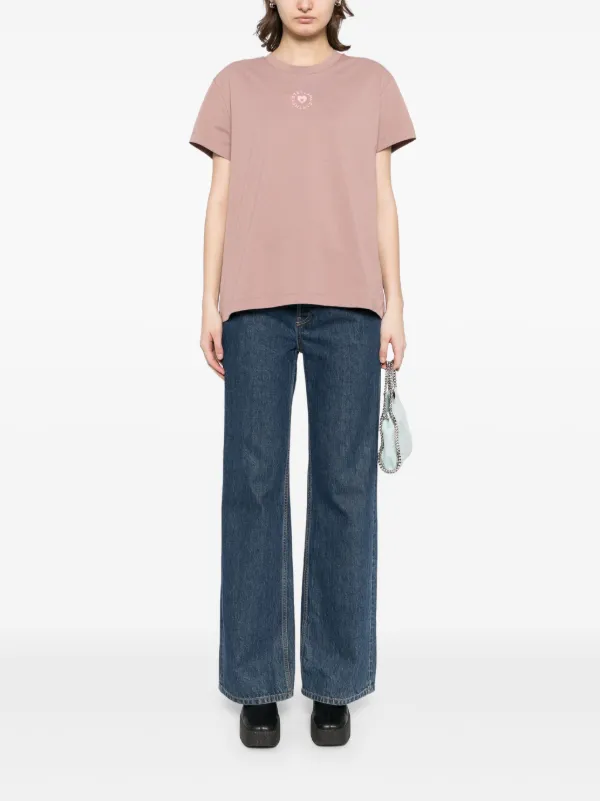 Stella McCartney Iconic Mini Heart T-shirt | Pink | FARFETCH RO
