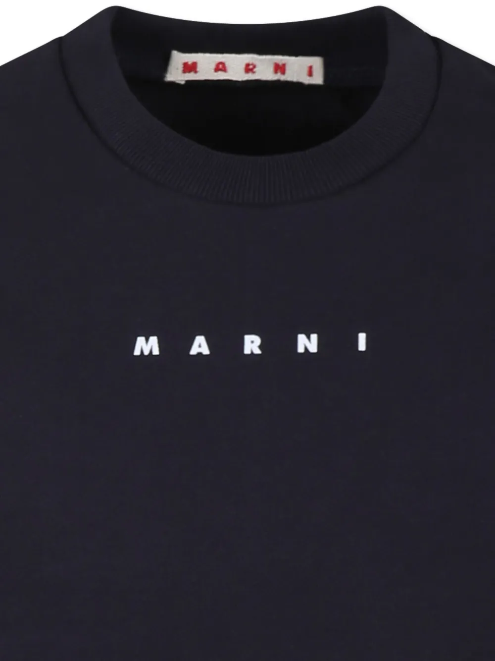 Marni Kids Sweater met logoprint Blauw