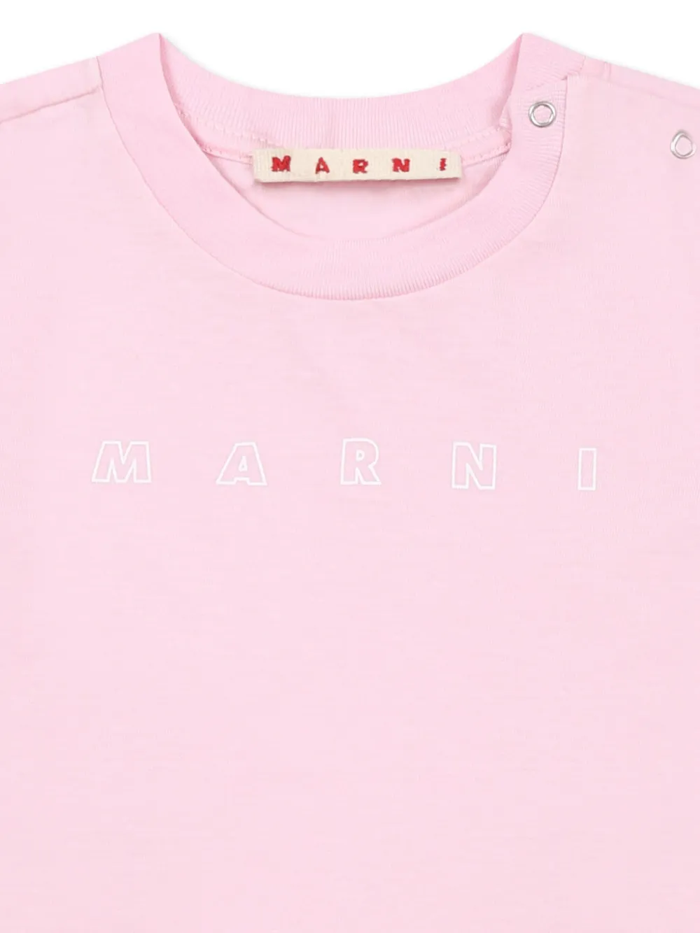 Marni Kids T-shirt met logoprint Roze