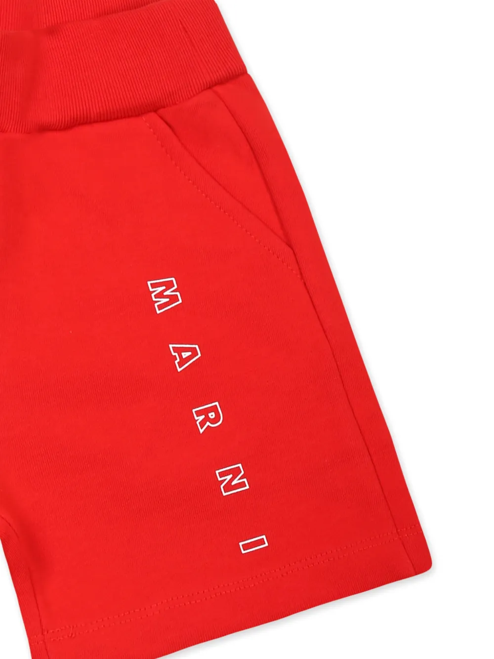 Marni Kids Trainingsshorts met logoprint Rood