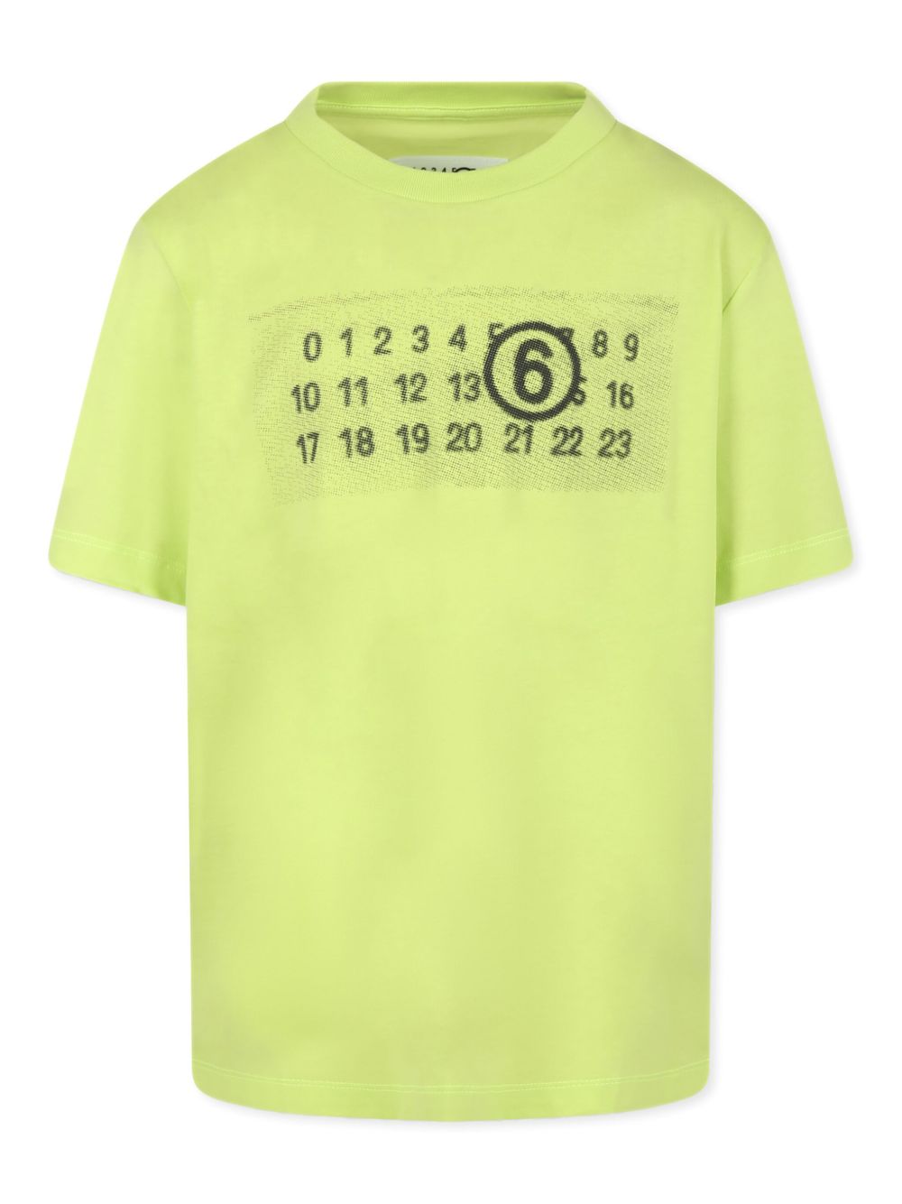 MM6 Maison Margiela Kids numbers-print T-shirt - Yellow