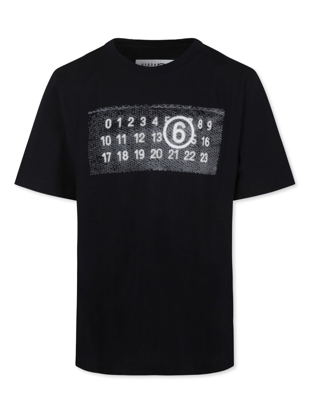 MM6 Maison Margiela Kids numbers-print T-shirt - Black