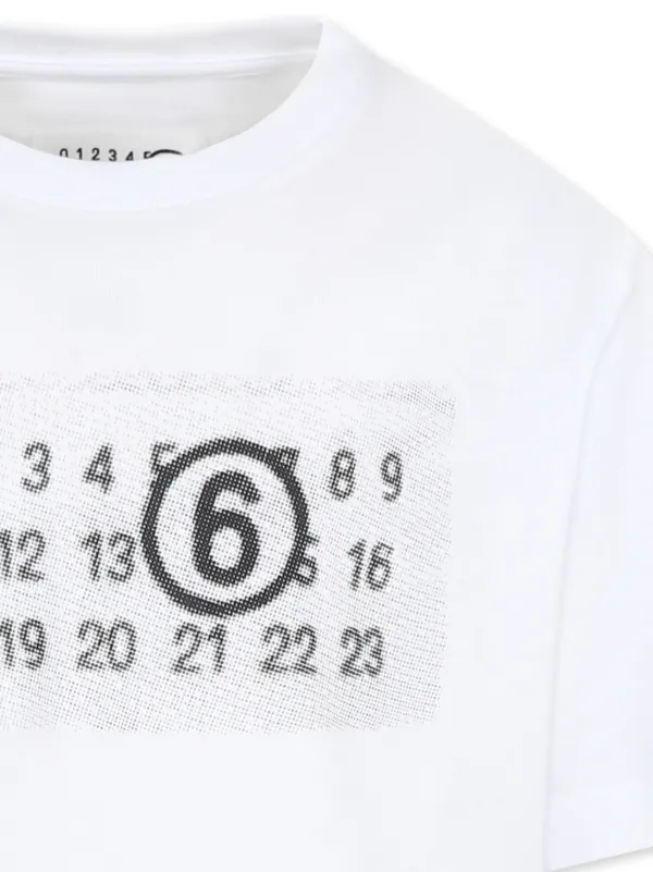 MM6 Maison Margiela Kids numbers-print T-shirt | White