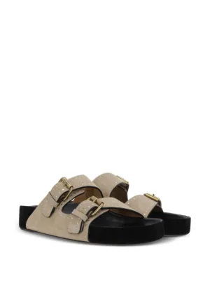サンダル・ミュール Isabel Marant Etoile Lennyo' Beige Palm Slipper Lennyo Sandals Woman natural | ISABEL MARANT Official online