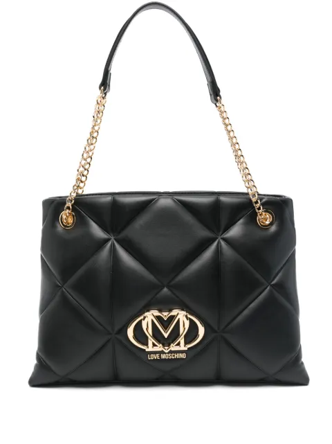 Love Moschino logo-plaque shoulder bag