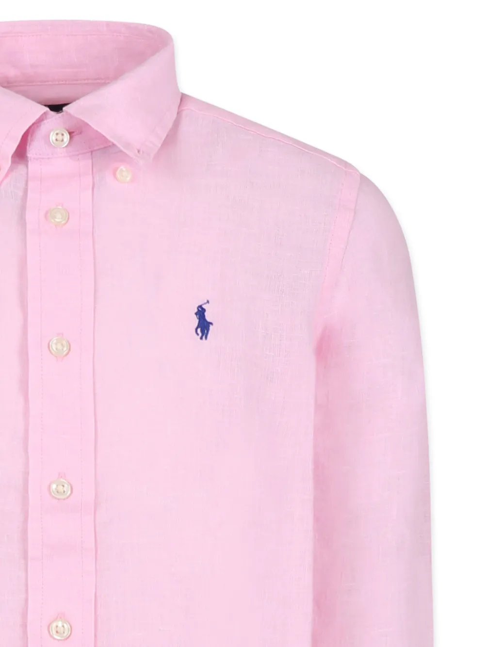 POLO RALPH LAUREN KIDS Linnen shirt Roze