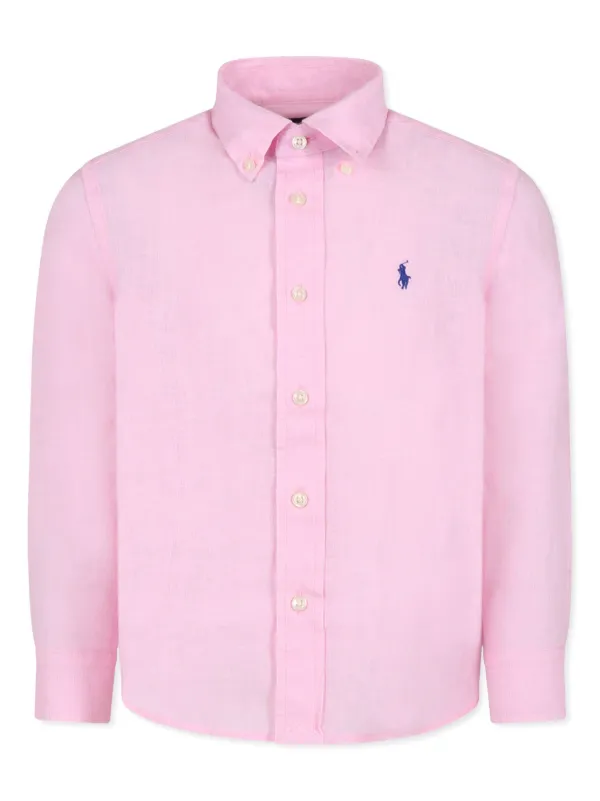 POLO RALPH LAUREN KIDS リネンシャツ | ピンク | FARFETCH JP POLO RALPH LAUREN KIDS リネンシャツ | ピンク | FARFETCH JP