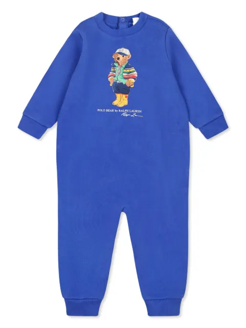 POLO RALPH LAUREN KIDS Polo Bear-print romper