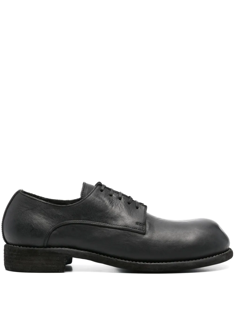 Guidi leather derby shoes Black