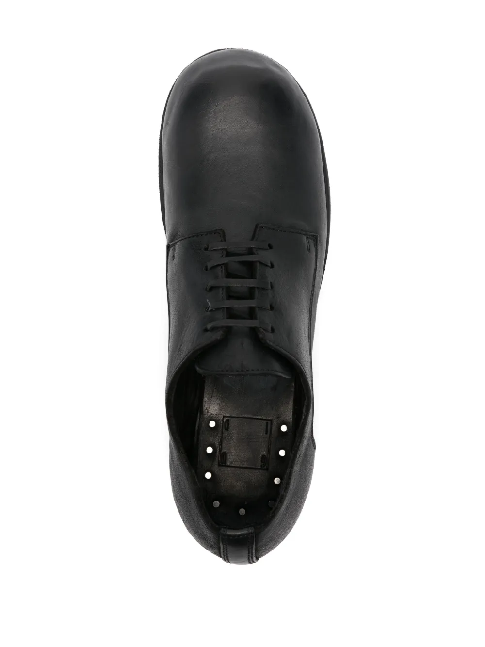Guidi Leren derby schoenen Zwart