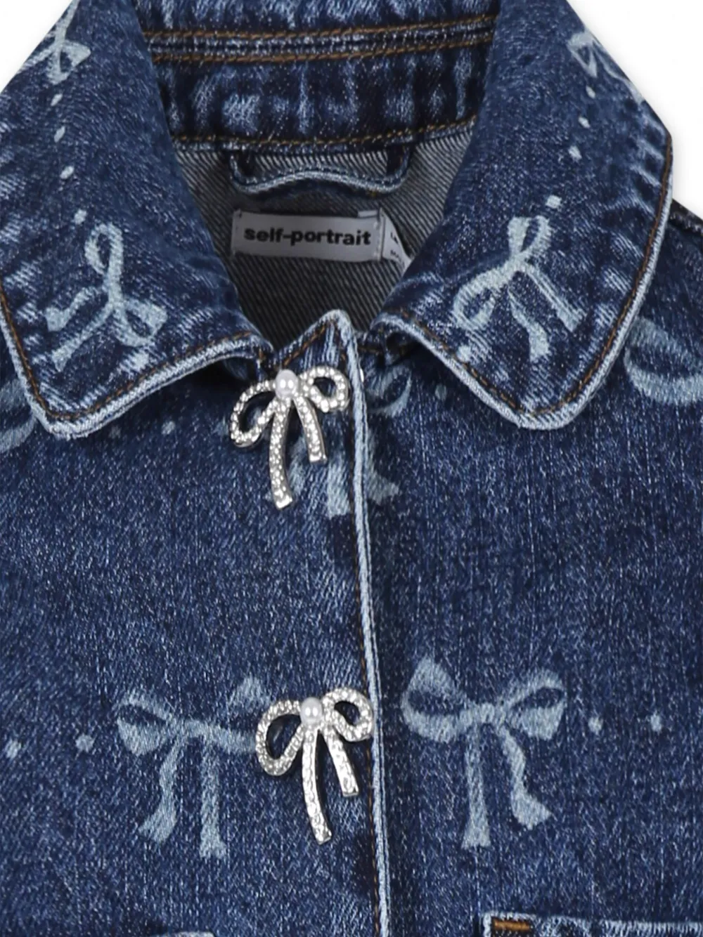 Self-Portrait Kids Jack met strikprint Blauw