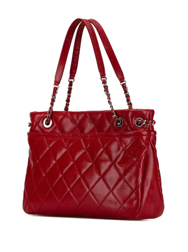 CHANEL Pre-Owned 2012-2013 Quilted Caviar Soft Shopper Tote Bag
