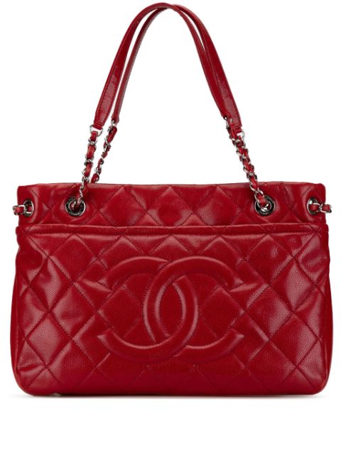 Affordable HOT SALE CHANEL 2012-2013 Quilted Caviar Soft Shopper tote bag Women