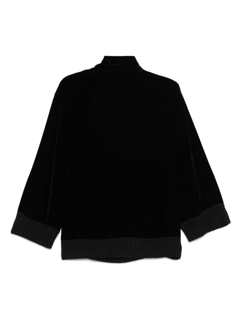 Hermès Pre-Owned 2000s fluwelen blouse - BLACK AND GREY