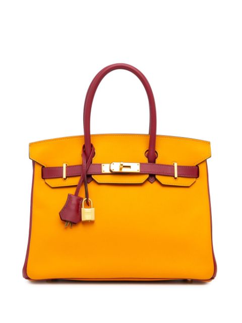 Hermes 2017 HSS Special Order Bicolor Swift Birkin Retourne 30 handbag Women