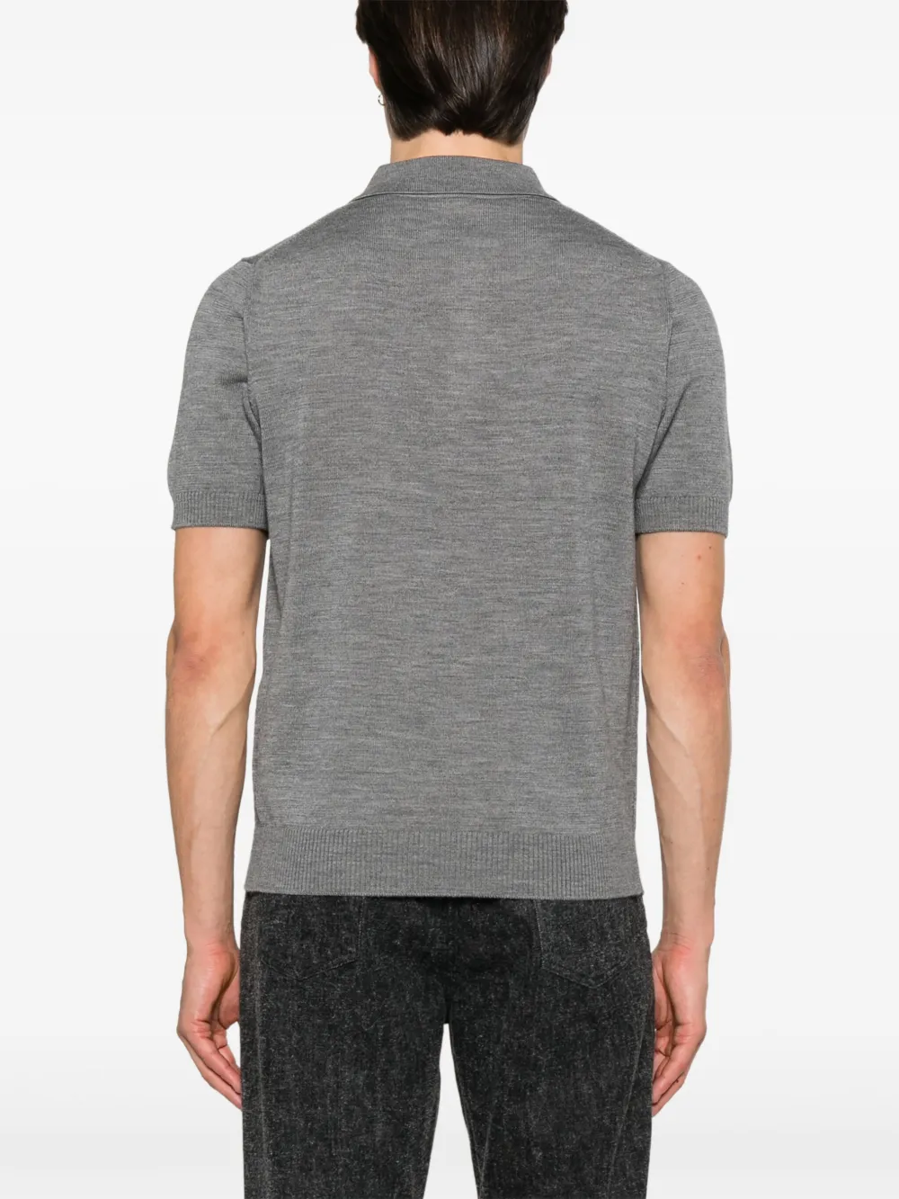 FENDI Gebreid poloshirt Grijs
