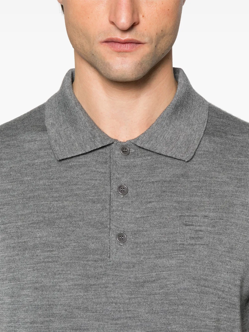 FENDI Gebreid poloshirt Grijs
