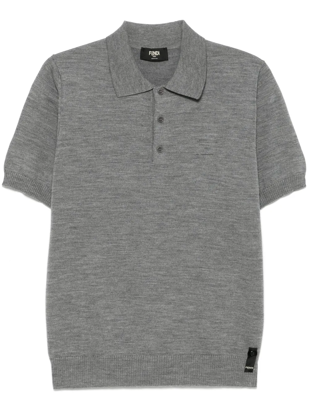 FENDI playera tipo polo tejida | gris | Image 1