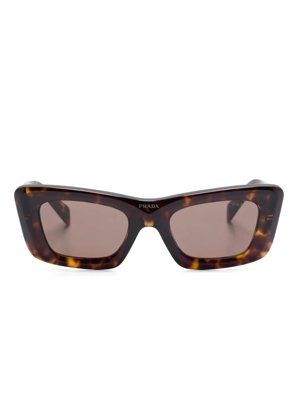 Prada Pre-Owned lentes de sol con logo triangular | marrón | Image 1