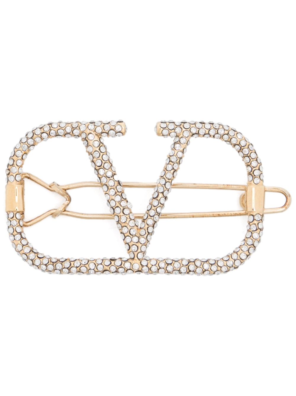 VLogo Signature swarovsky-crystal hair clip