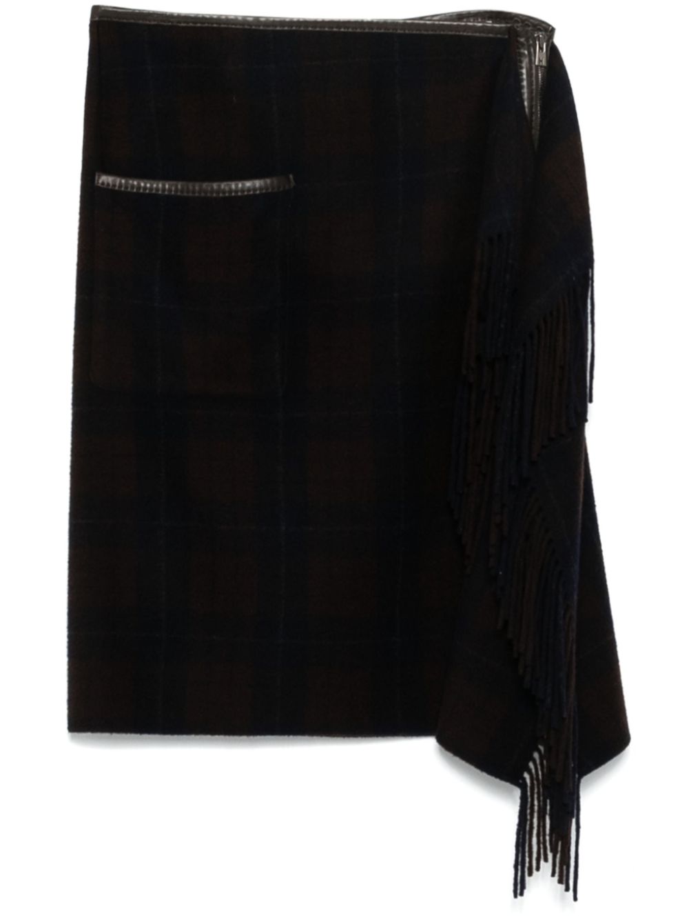 2010s check-pattern skirt