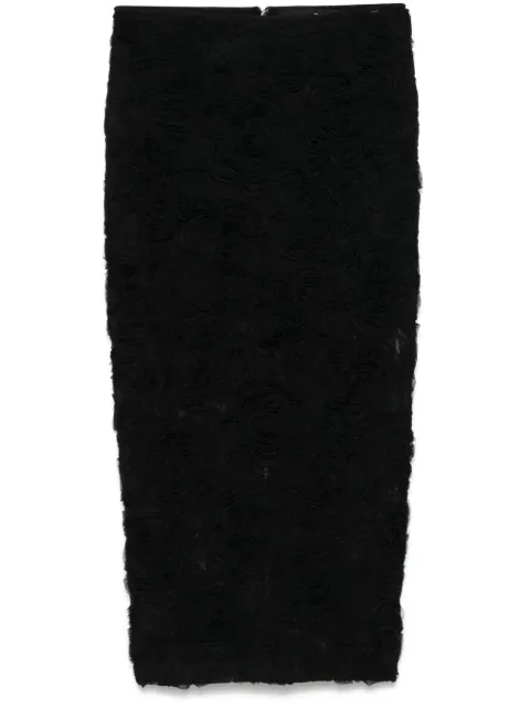 ROTATE BIRGER CHRISTENSEN falda midi de malla con motivos florales