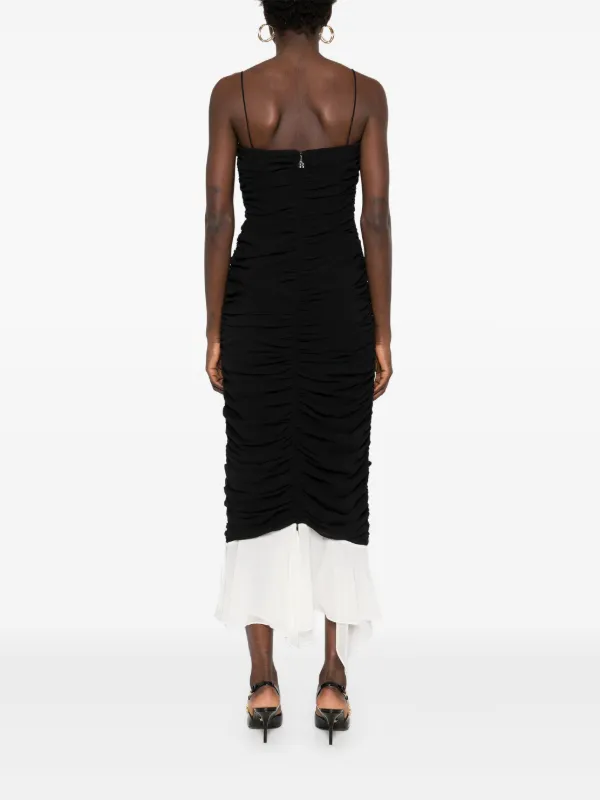 ROTATE BIRGER CHRISTENSEN two-layer Midi Dress | Black