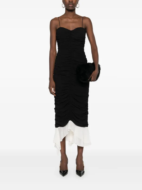 スカート ROTATE BIRGER CHRISTENSEN Boucle midi dress Black ROTATE BIRGER CHRISTENSEN two-layer Midi Dress | Black