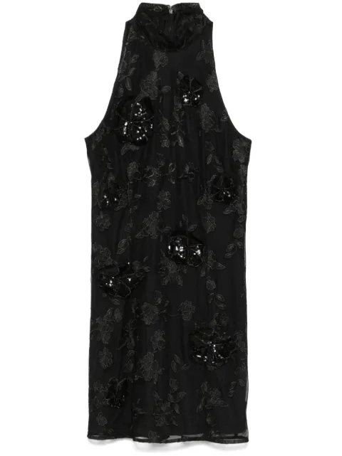 ROTATE BIRGER CHRISTENSEN floral-embroidered mesh mini dress