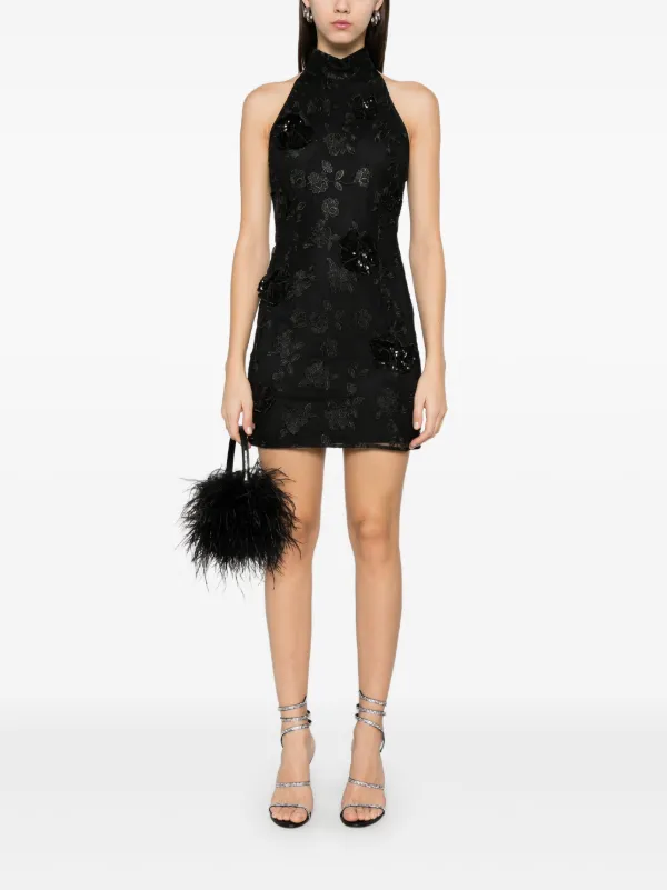 ROTATE BIRGER CHRISTENSEN floral-embroidered Mesh Mini Dress